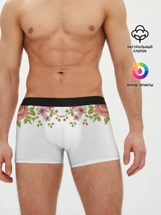 Мужские трусы боксеры / Цветы