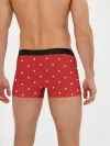 Мужские трусы боксеры / Белый горошек на красном фоне