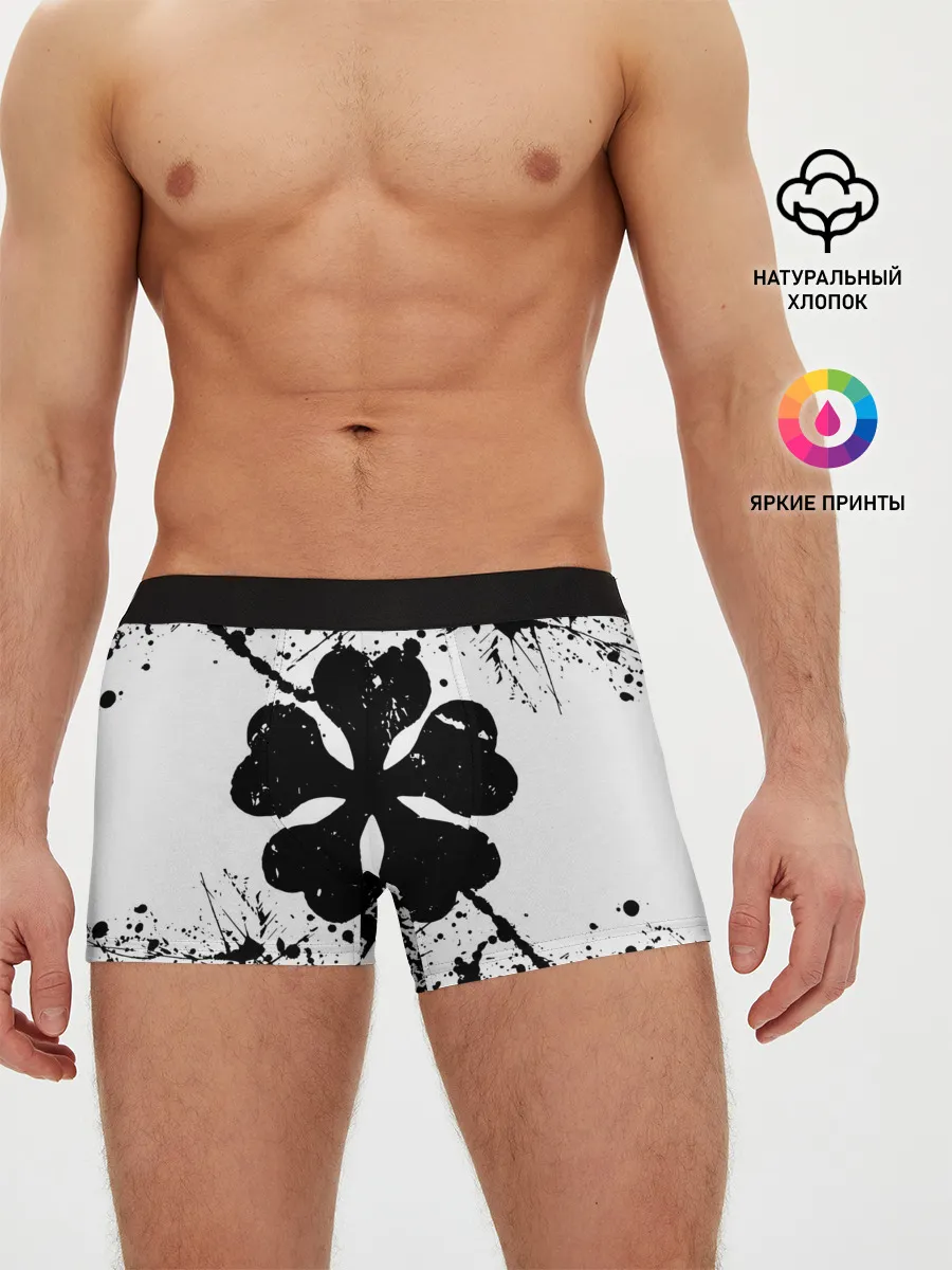 Мужские трусы боксеры / черный клевер,