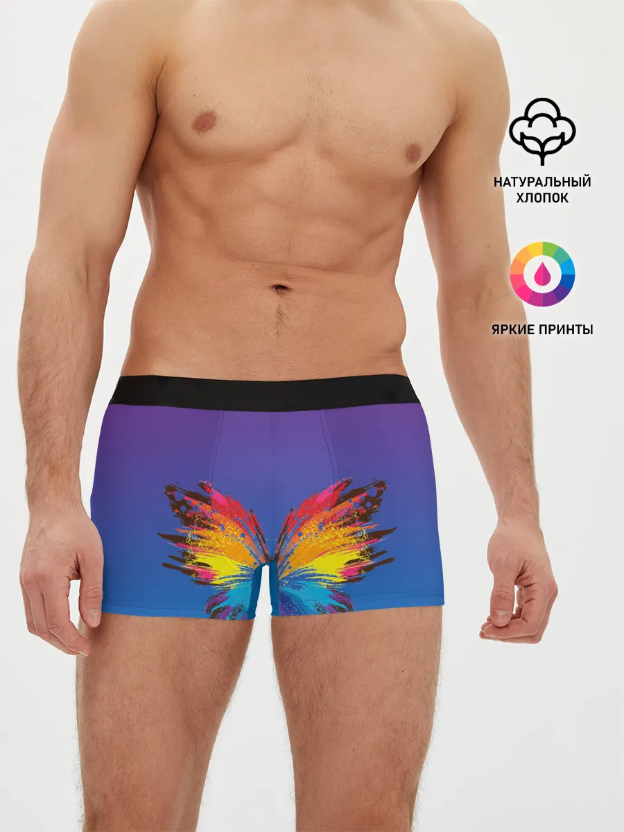 Мужские трусы боксеры / красочная бабочка