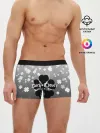 Мужские трусы боксеры / Черный логотип Клевера на сером градиенте