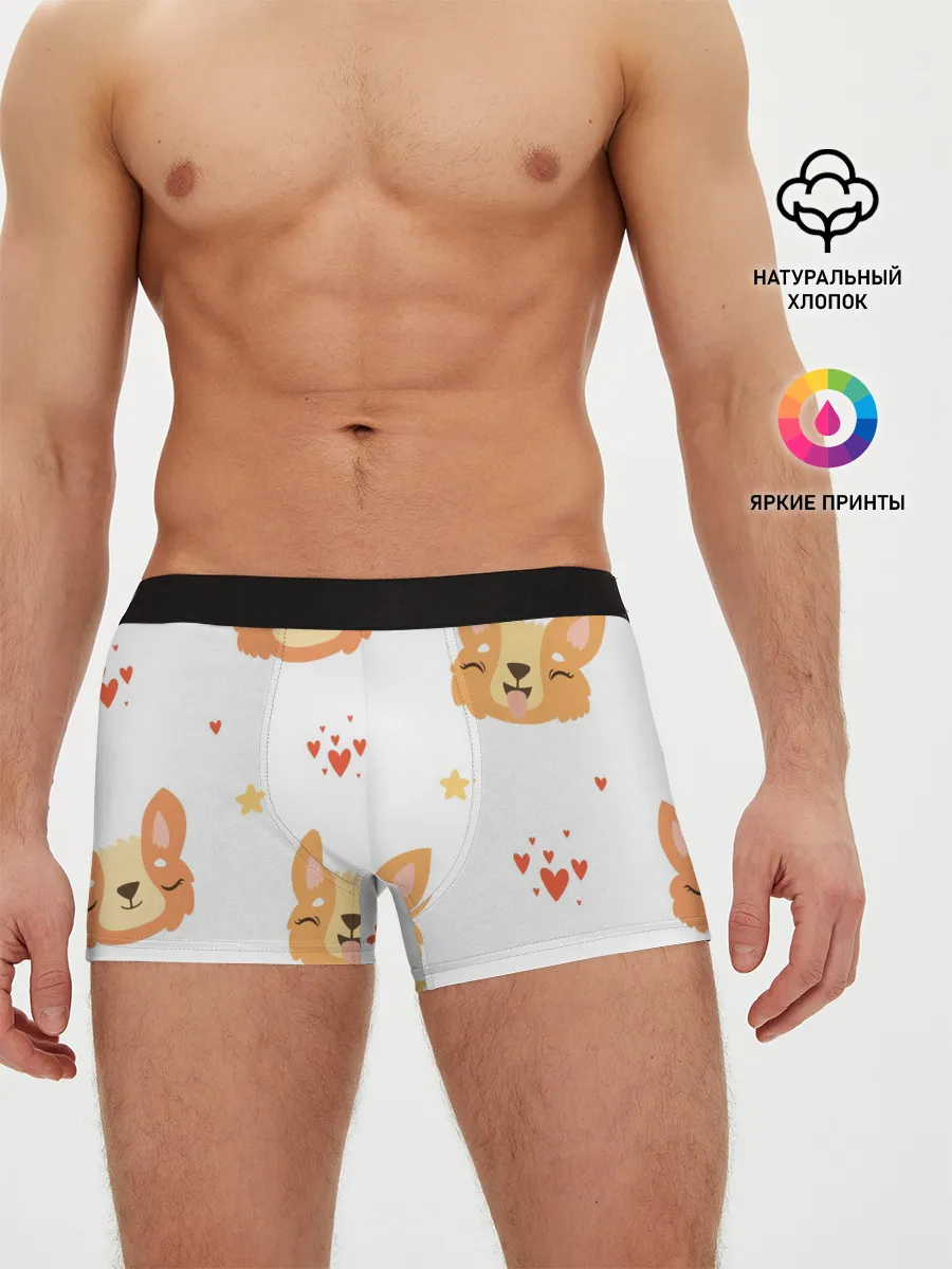 Мужские трусы боксеры / Милый Корги