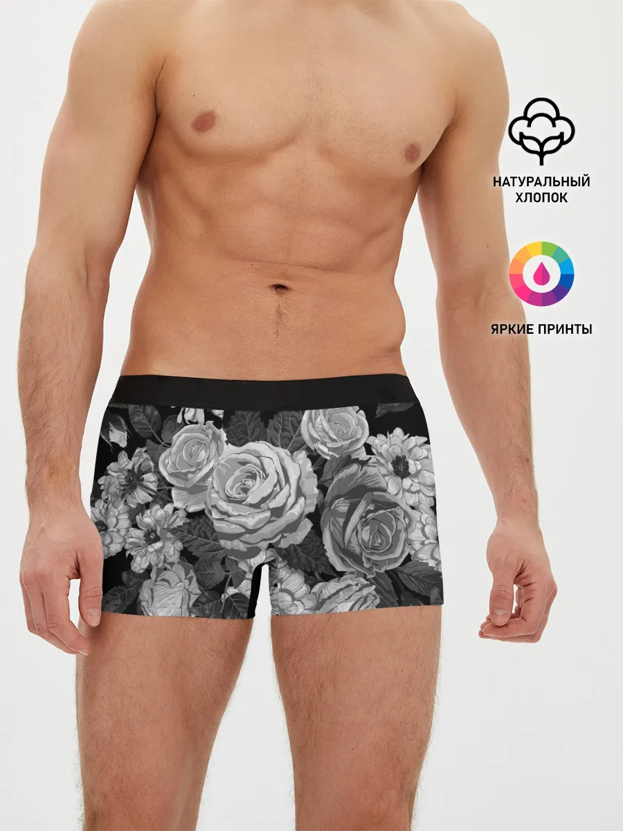 Мужские трусы боксеры / Розы