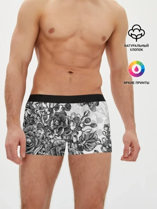 Мужские трусы боксеры / РОЗЫ | ROSES | БАБОЧКИ