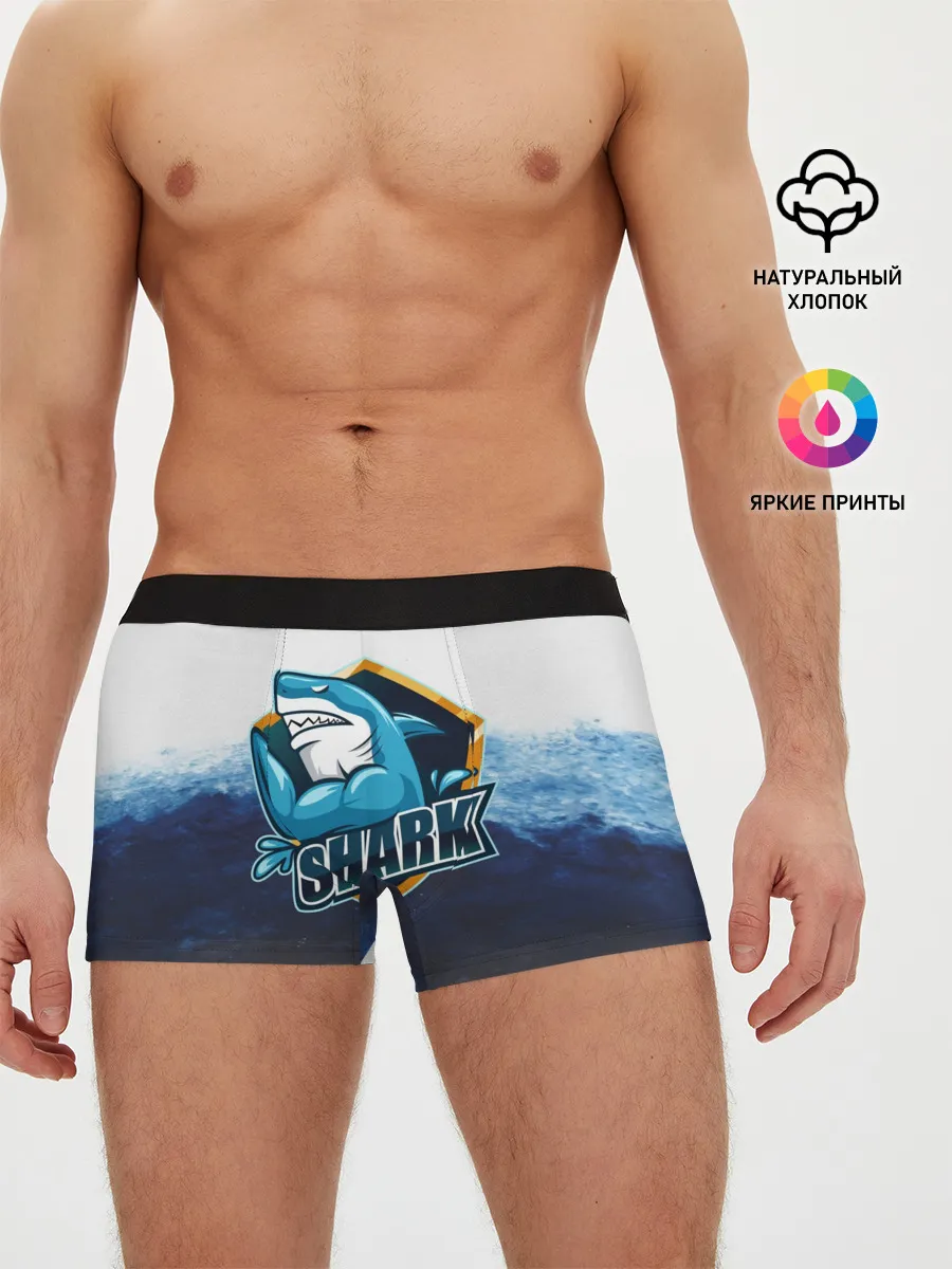 Мужские трусы боксеры / Акула