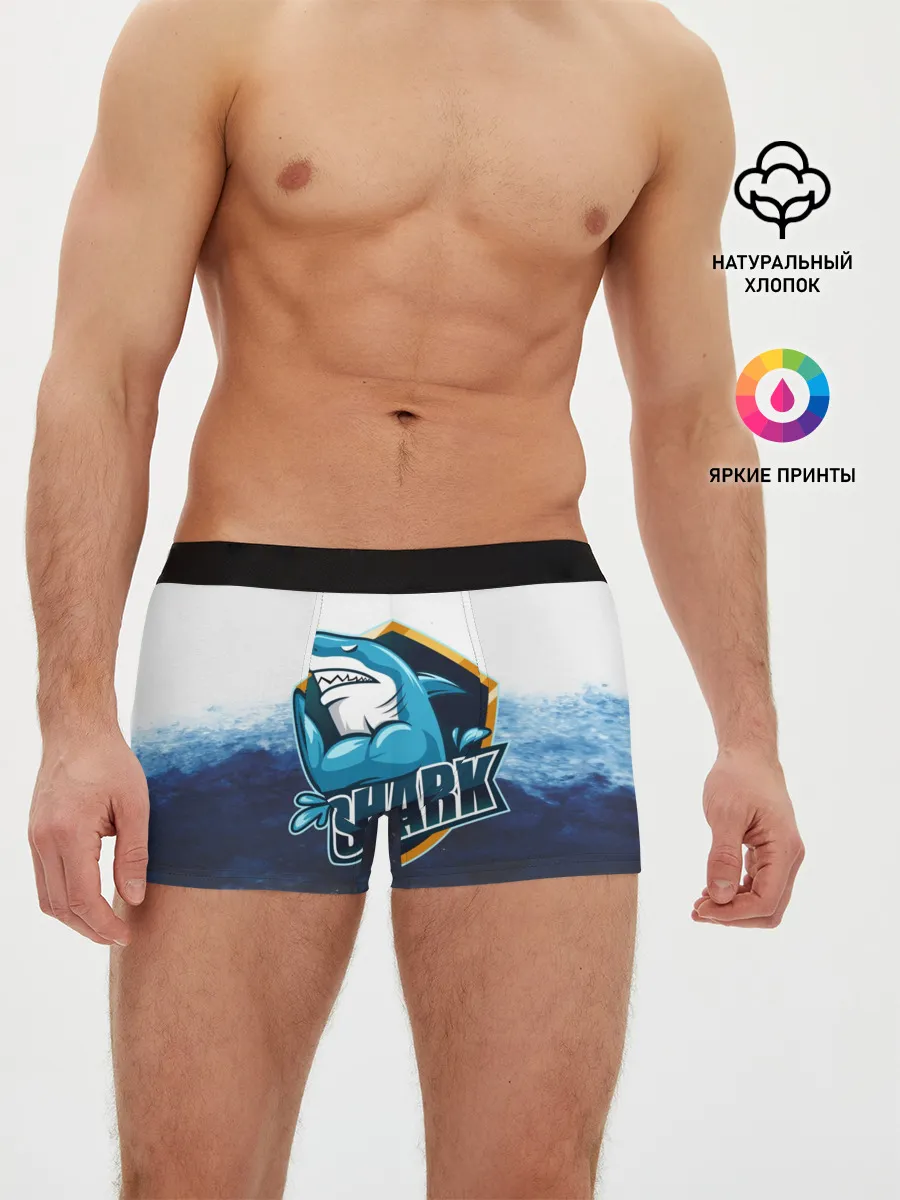Мужские трусы боксеры / Акула