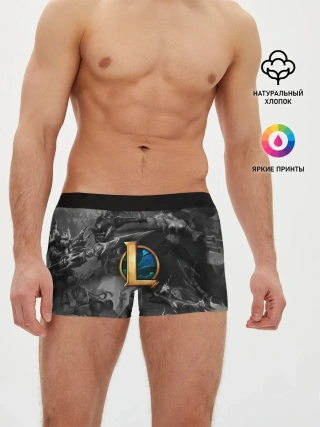 Мужские трусы боксеры / League of Legends Black&White