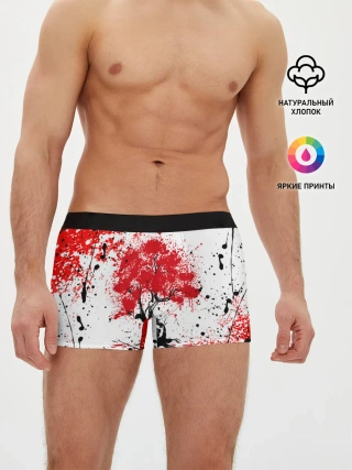 Мужские трусы боксеры / САКУРА | SAKURA | ВИШНЯ