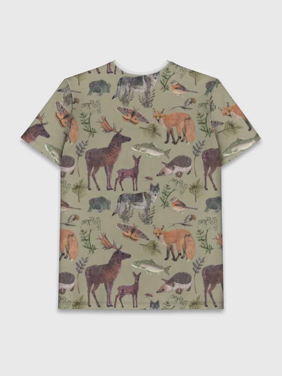 Мужская базовая футболка / Wild animals