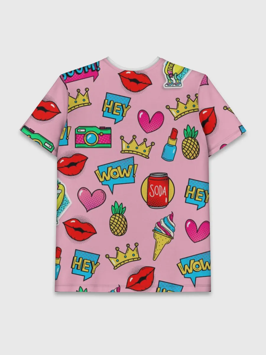 Мужская базовая футболка / Pop Art