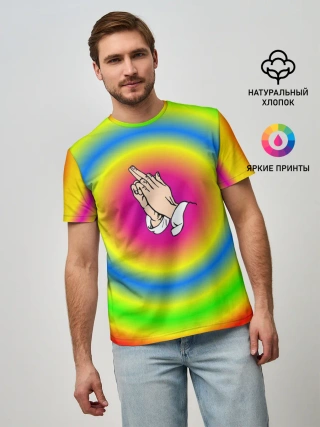 Мужская базовая футболка / bright print