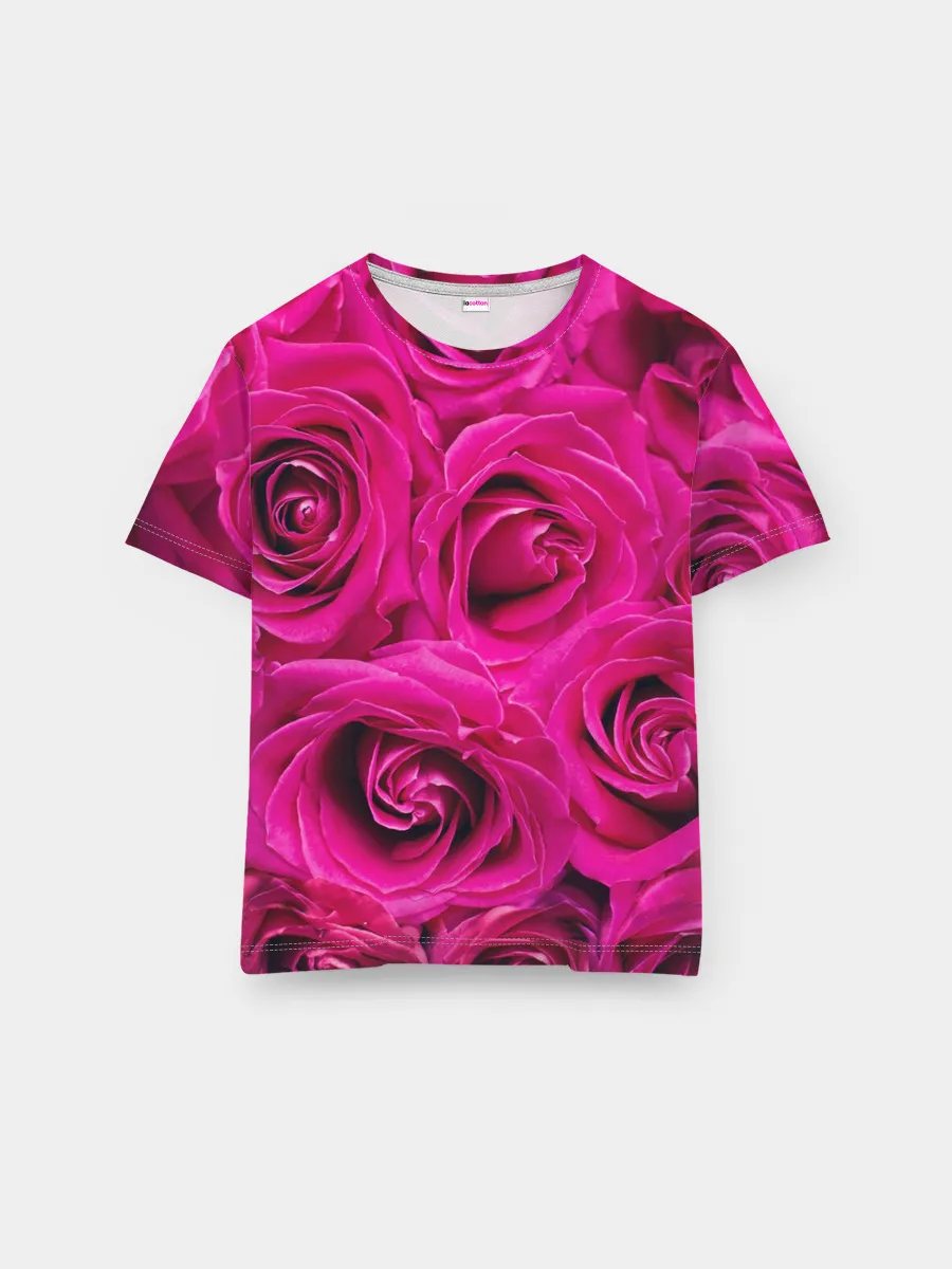 Мужская базовая футболка / Розы