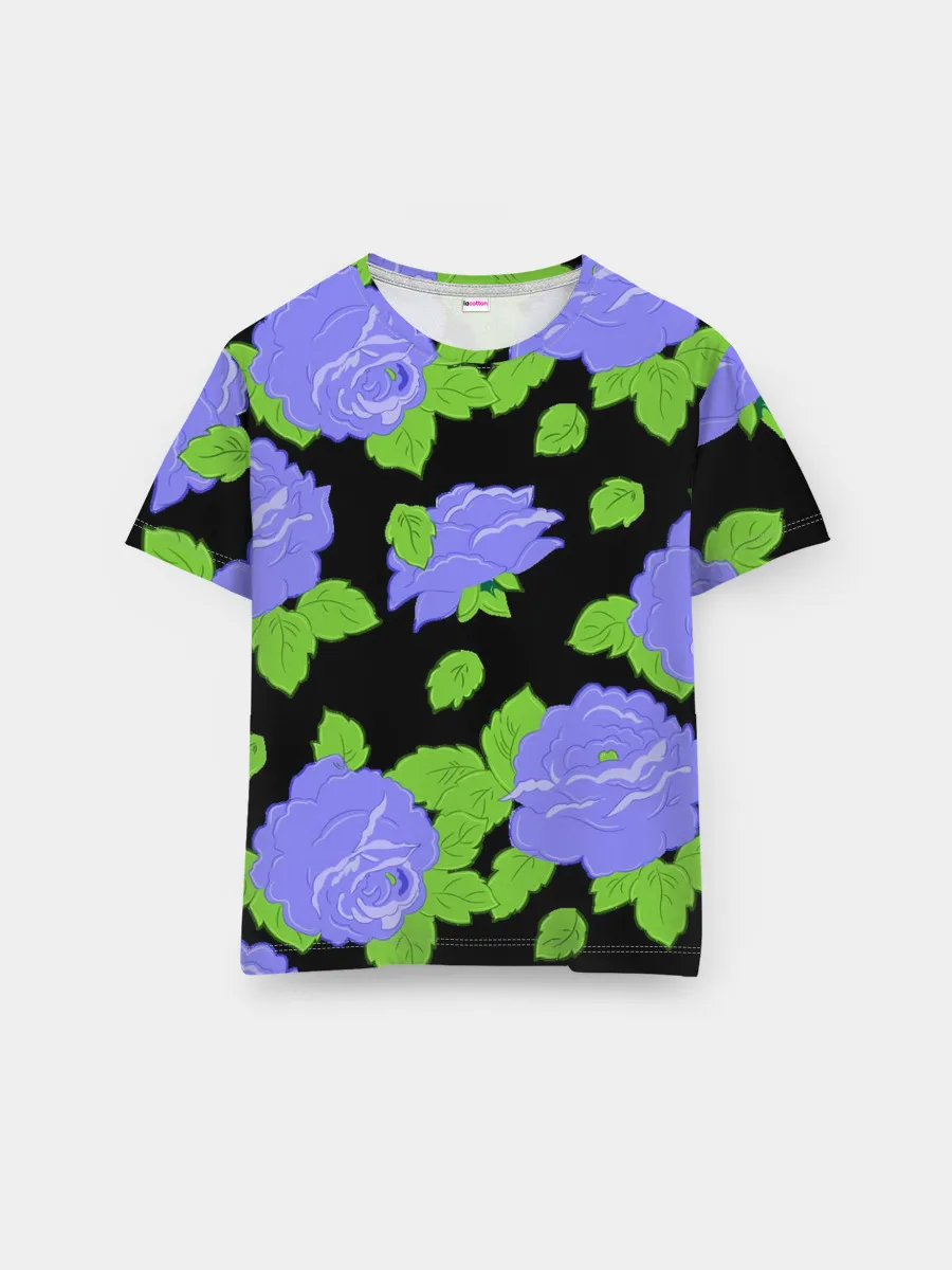 Мужская базовая футболка / Синие розы