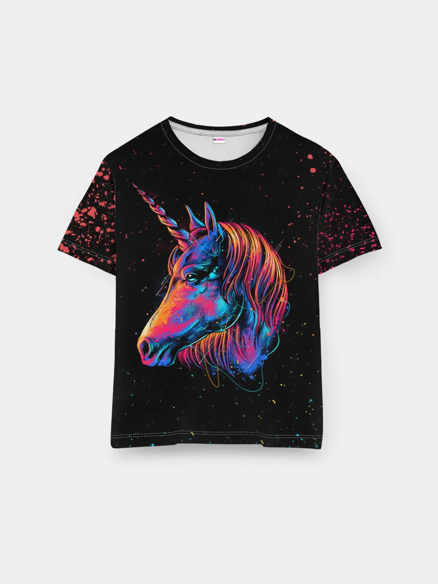 Мужская базовая футболка / ЕДИНОРОГ | UNICORN RAINBOW