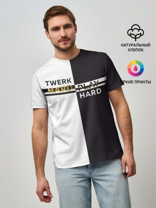 Мужская базовая футболка / Twerk hard