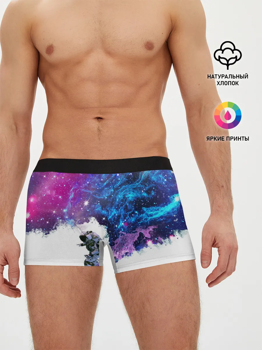 Мужские трусы боксеры / Космический сноуборд