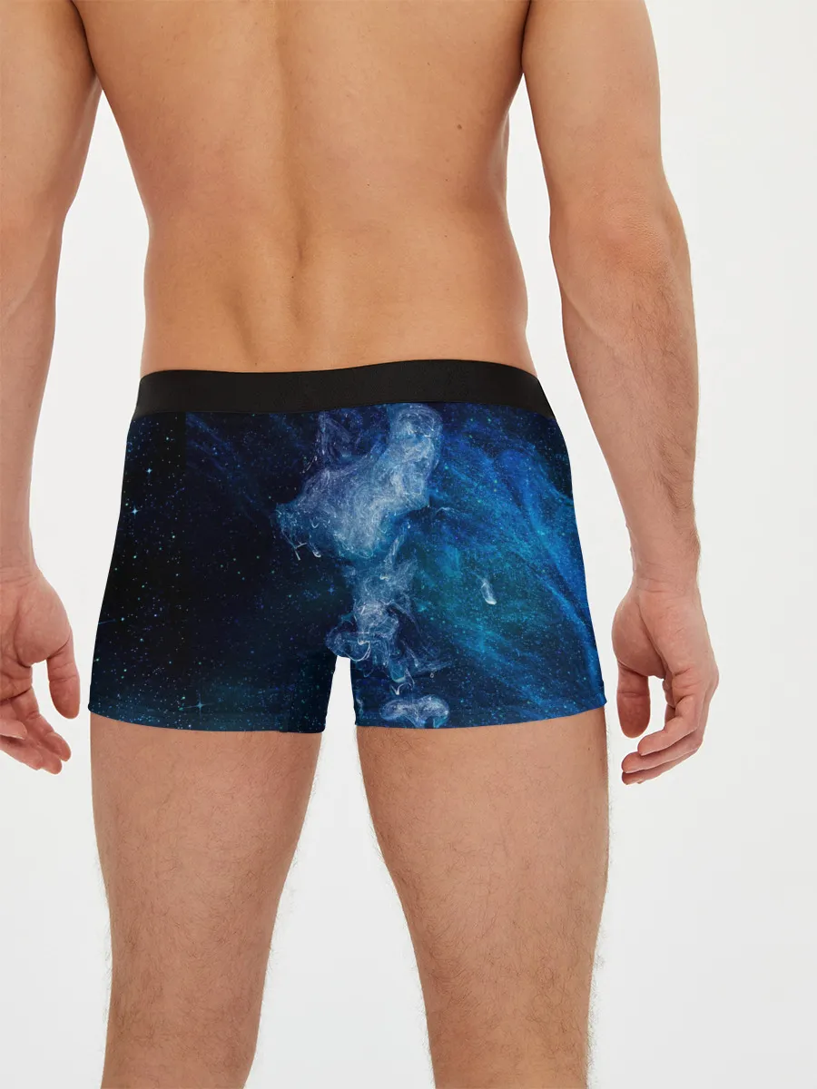 Мужские трусы боксеры / Синий космос