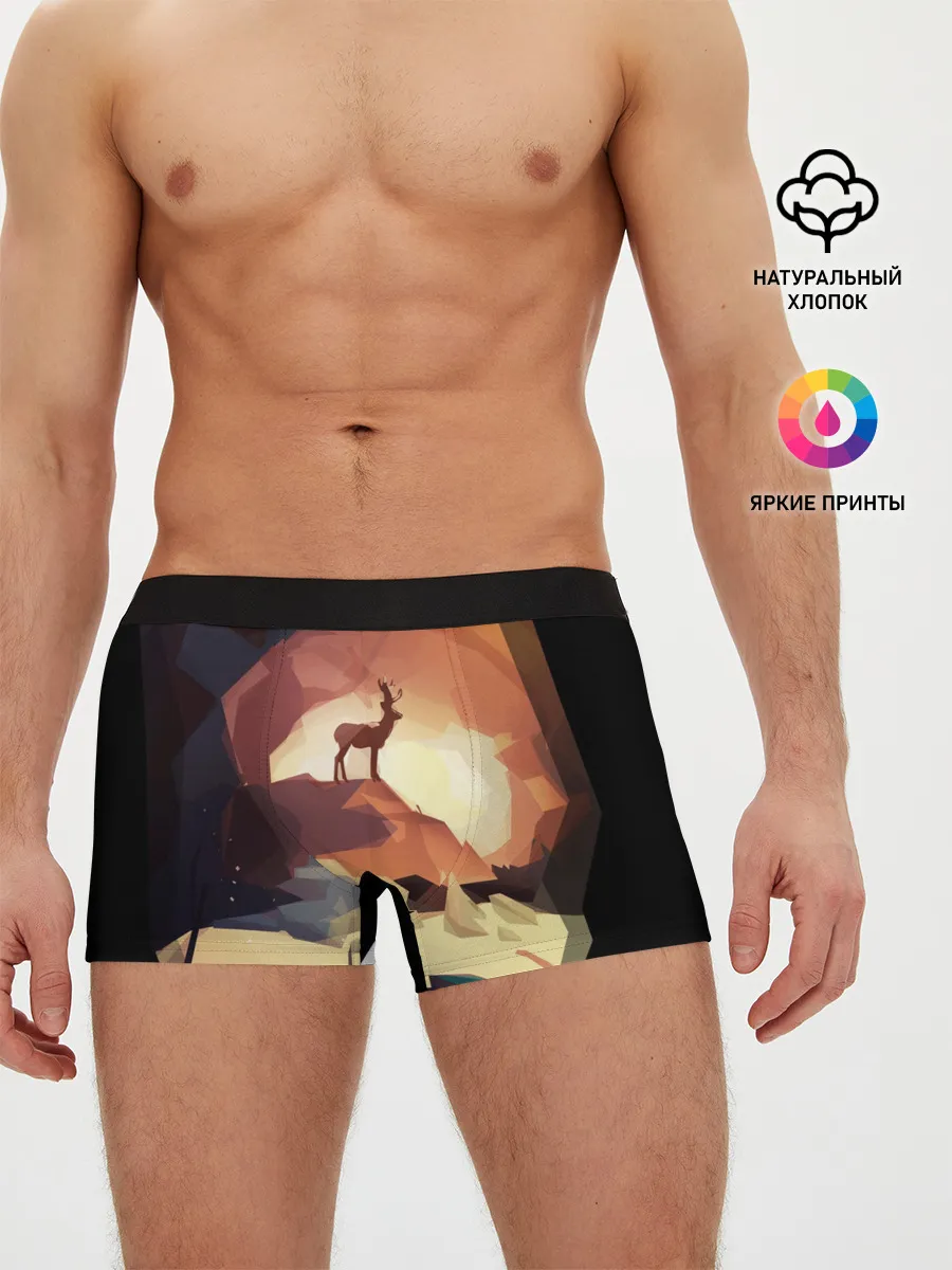 Мужские трусы боксеры / Абстрактный олень