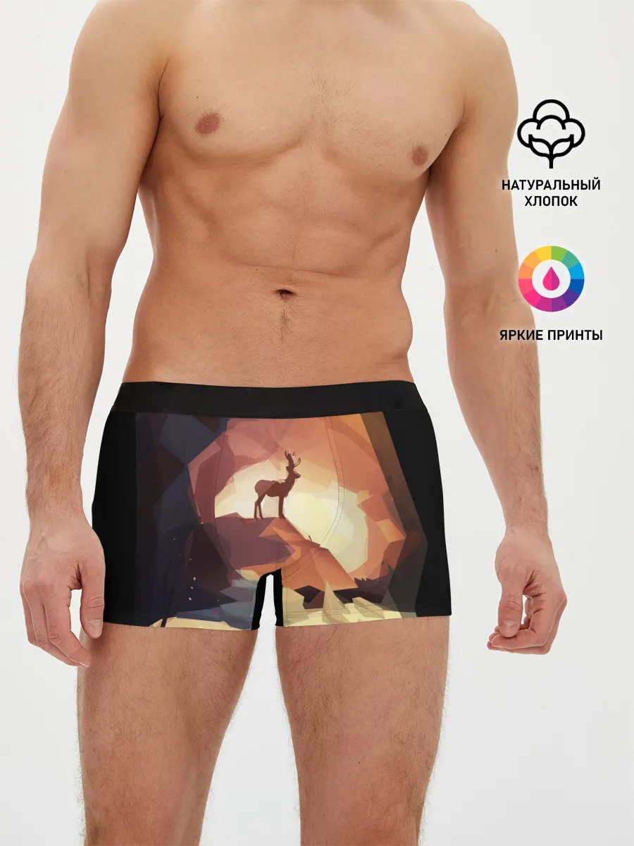 Мужские трусы боксеры / Абстрактный олень