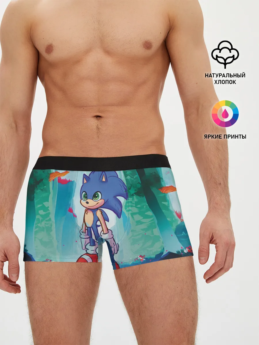 Мужские трусы боксеры / Ежик Соник