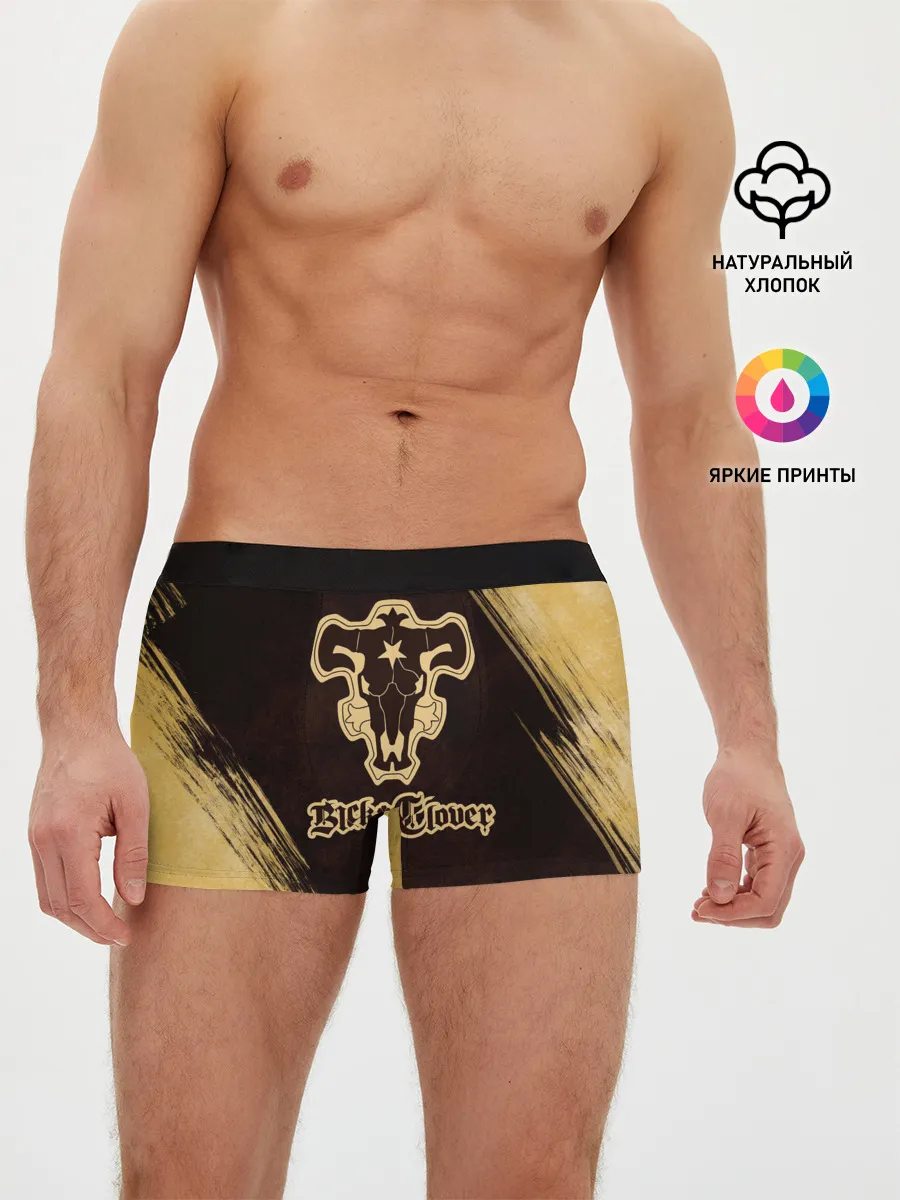 Мужские трусы боксеры / Черный Клевер