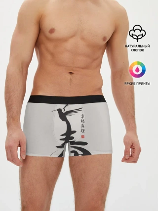 Мужские трусы боксеры / Иероглиф Весна, Счастье, Истин