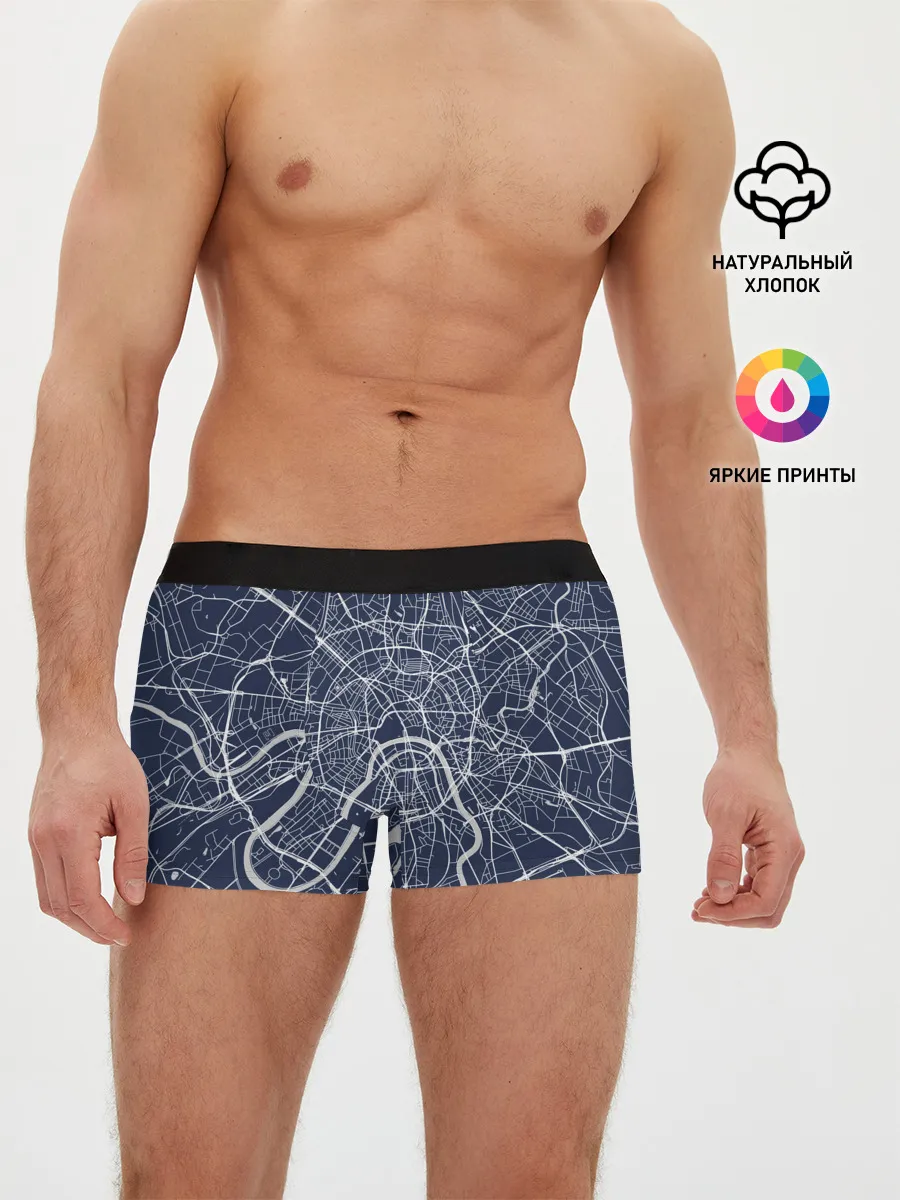 Мужские трусы боксеры / Карта Москвы