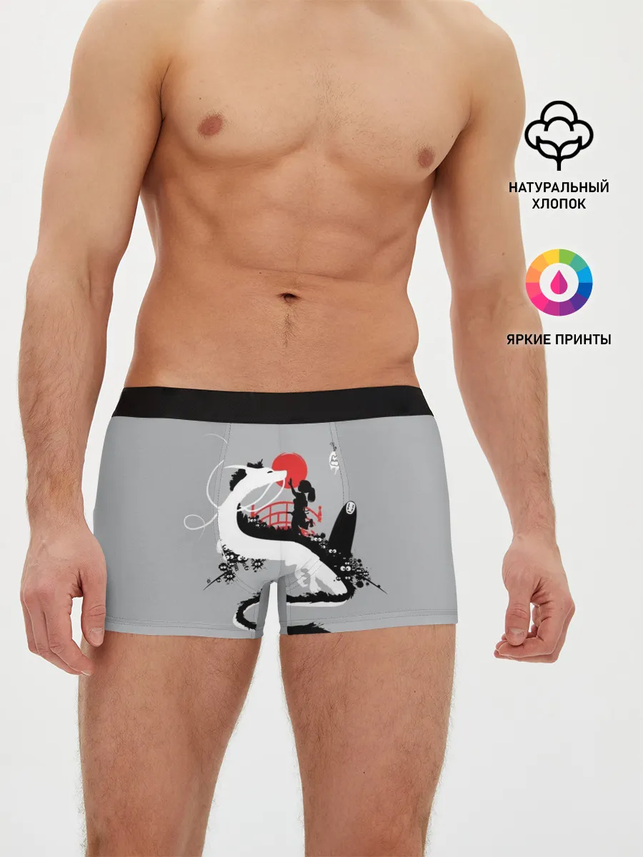 Мужские трусы боксеры / Тихиро гладит Хаку