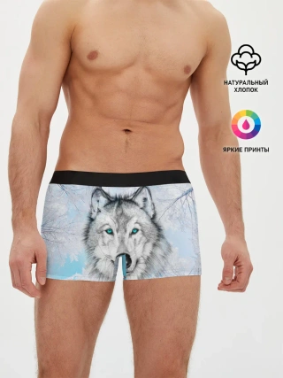 Мужские трусы боксеры / Волк