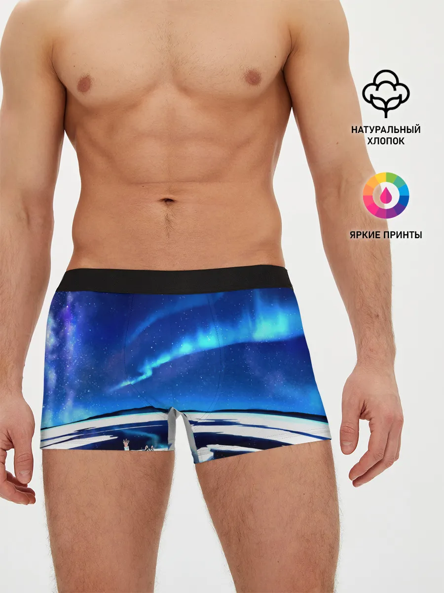 Мужские трусы боксеры / Мальчик и Хаски