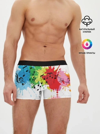 Мужские трусы боксеры / Ноты color