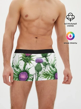 Мужские трусы боксеры / Цветок репейника