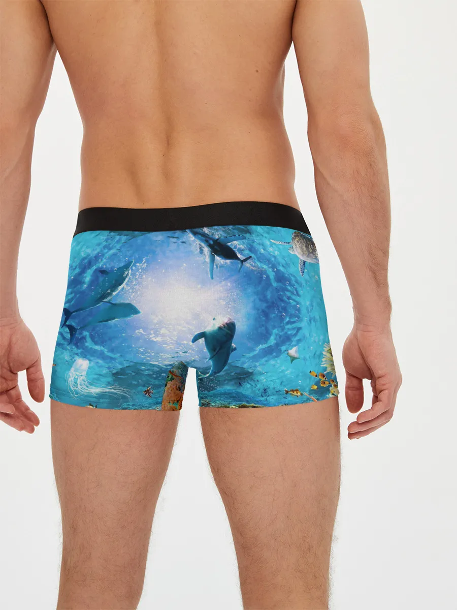 Мужские трусы боксеры / Дельфины