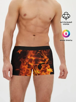 Мужские трусы боксеры / огонь