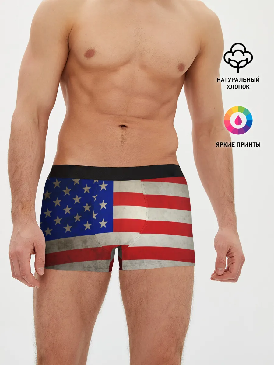 Мужские трусы боксеры / Американский флаг