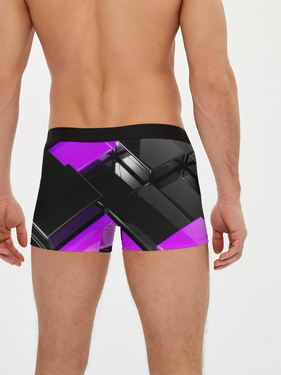 Мужские трусы боксеры / Неоновые кубы