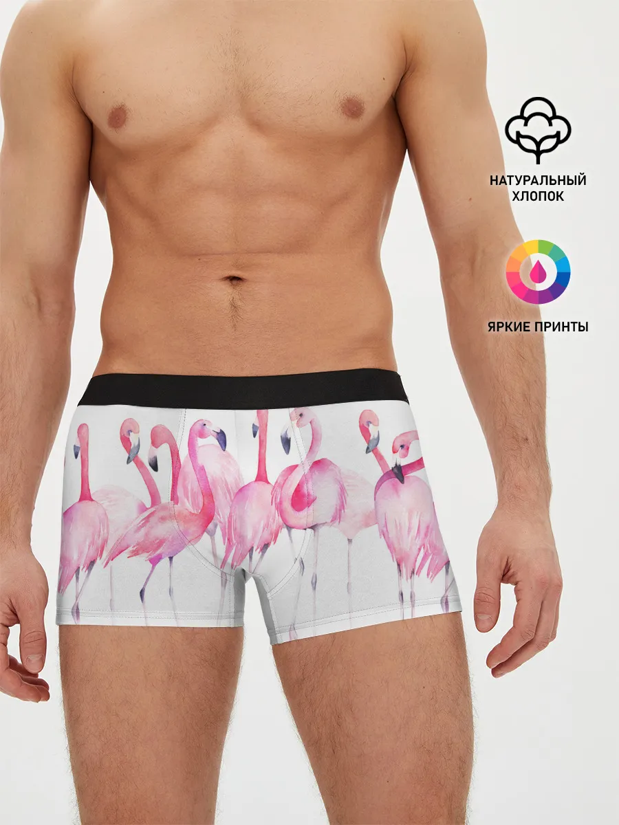 Мужские трусы боксеры / Фламинго