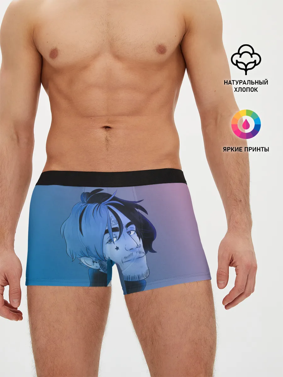 Мужские трусы боксеры / Lil Peep Colors