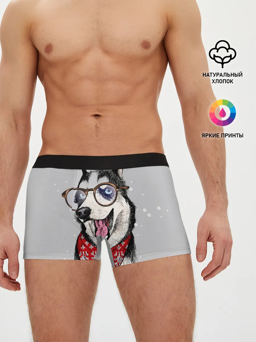 Мужские трусы боксеры / Хаски