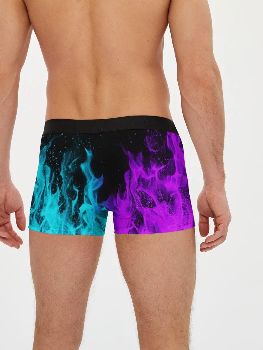 Мужские трусы боксеры / ПЛАМЯ | НЕОНОВЫЙ ОГОНЬ