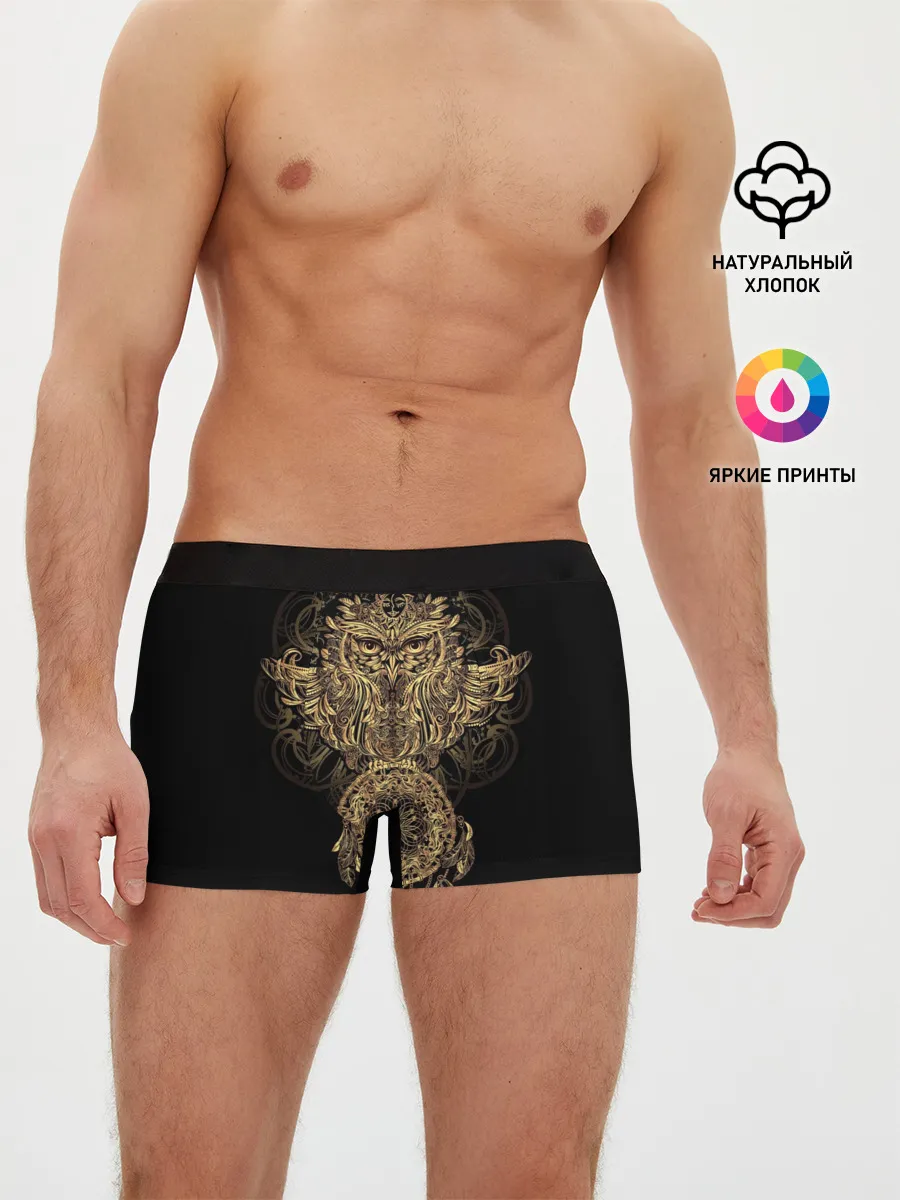 Мужские трусы боксеры / Сова с ловцом