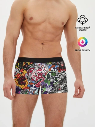 Мужские трусы боксеры / Stickerbombing New York