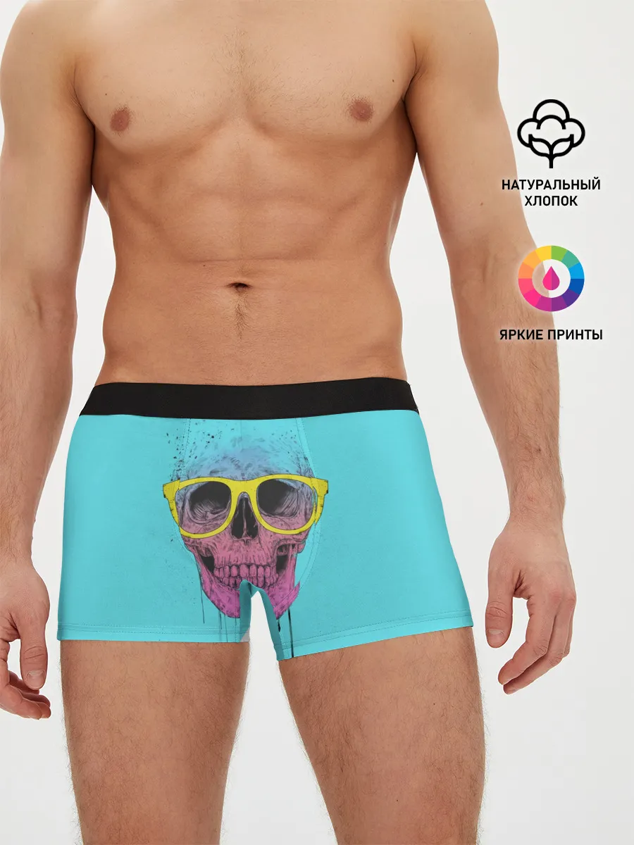 Мужские трусы боксеры / Череп В Очках