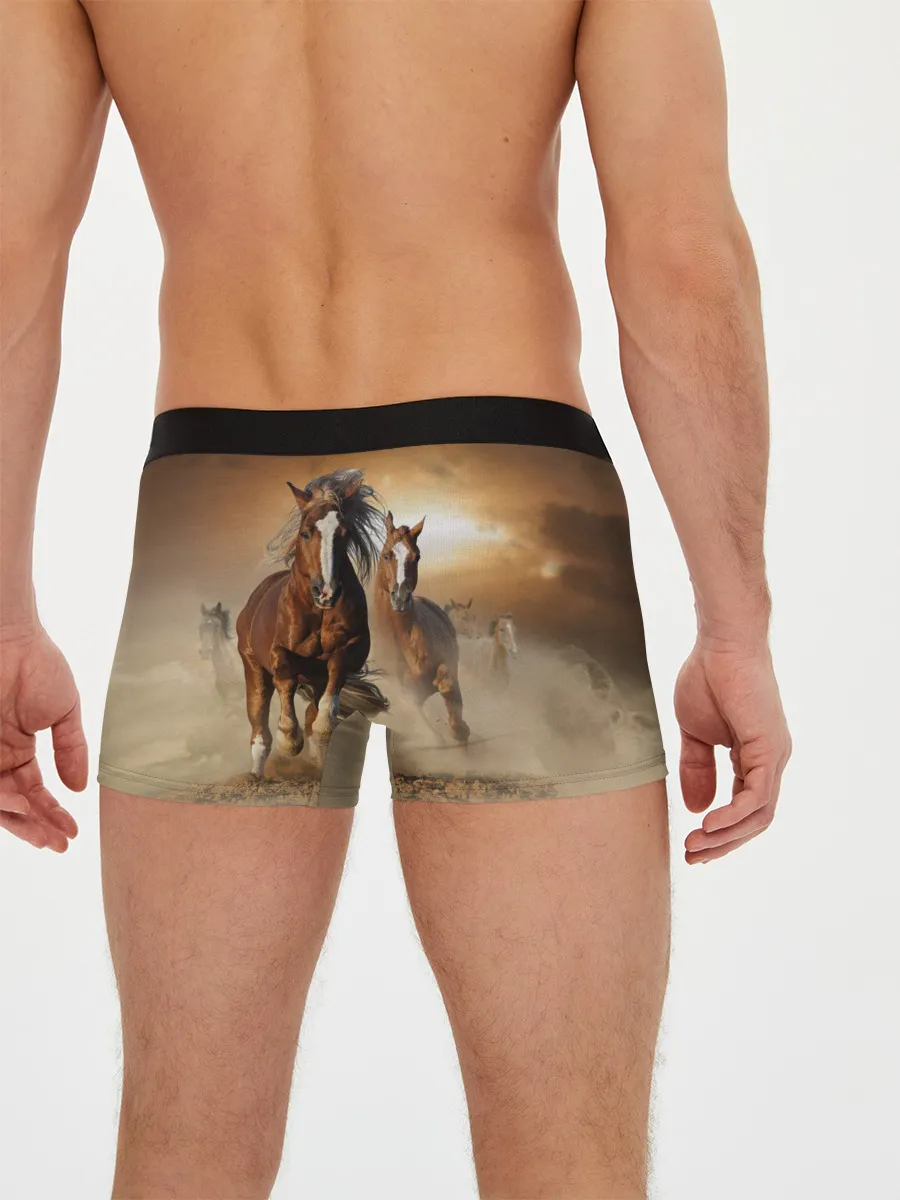 Мужские трусы боксеры / Бегущие лошади