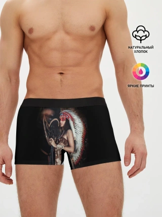 Мужские трусы боксеры / Девушка с лошадью