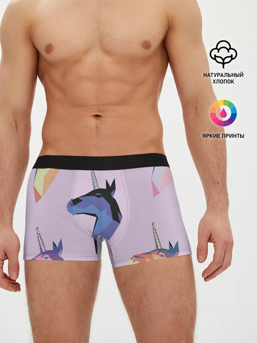 Мужские трусы боксеры / Единорог