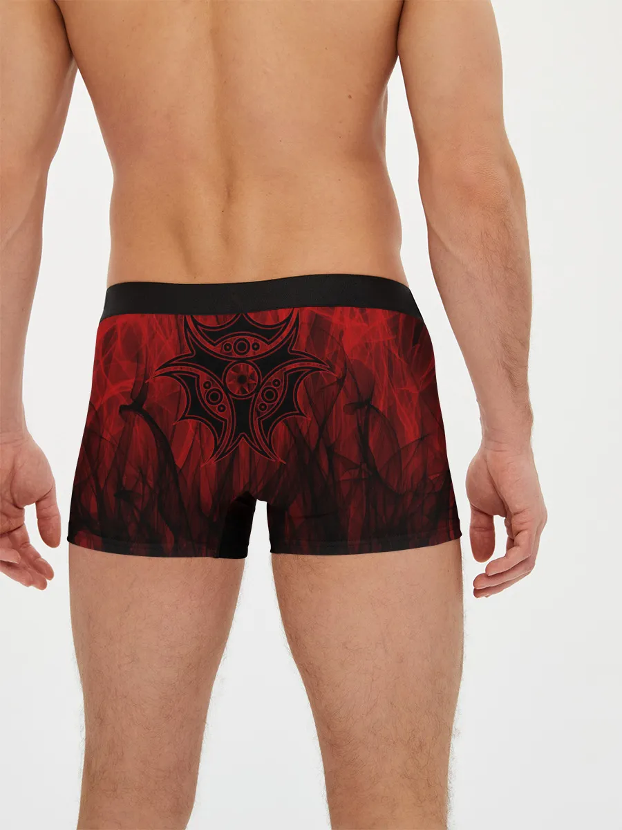 Мужские трусы боксеры / Red-n-black okto