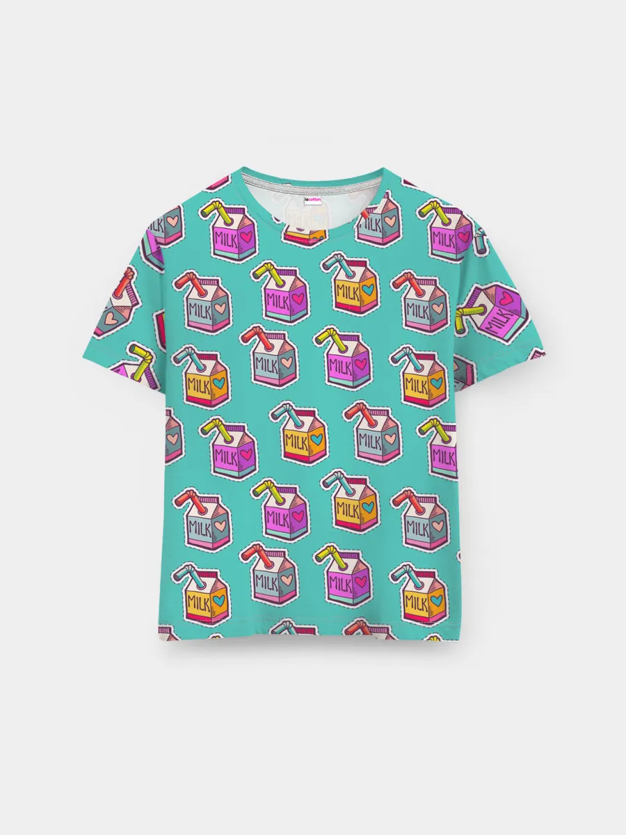 Мужская базовая футболка / Коробки молока MILK
