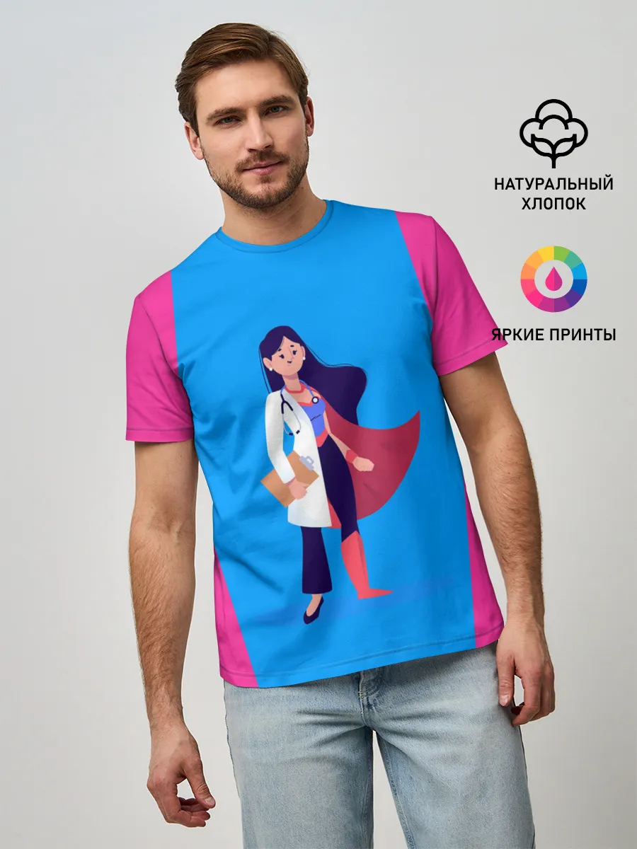 Мужская базовая футболка / Медсестра | Super Nurse