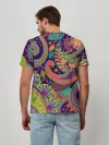 Мужская базовая футболка / Яркий красочный узор